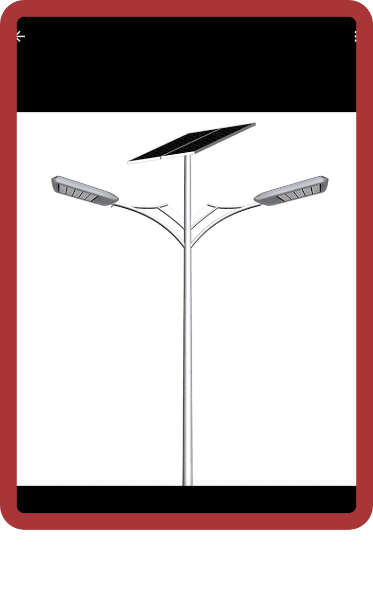 Double arm solar street light