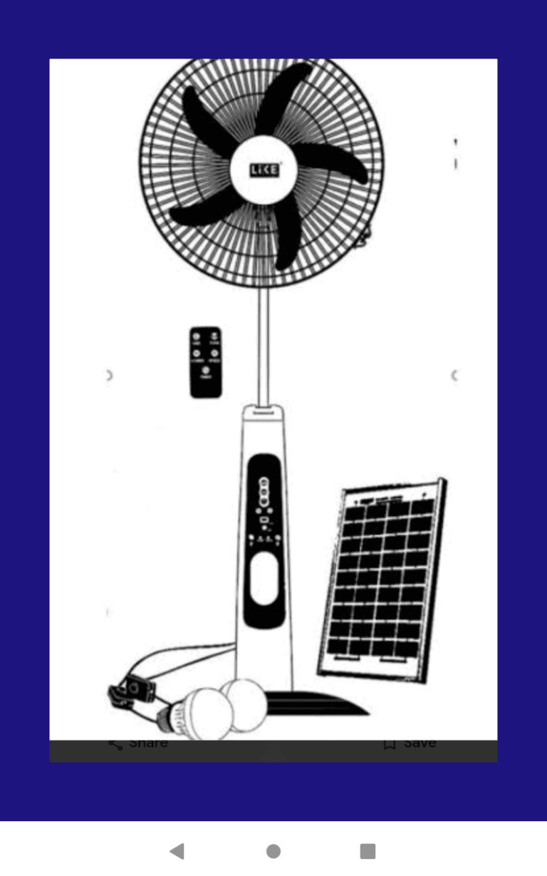 Solar floor fan